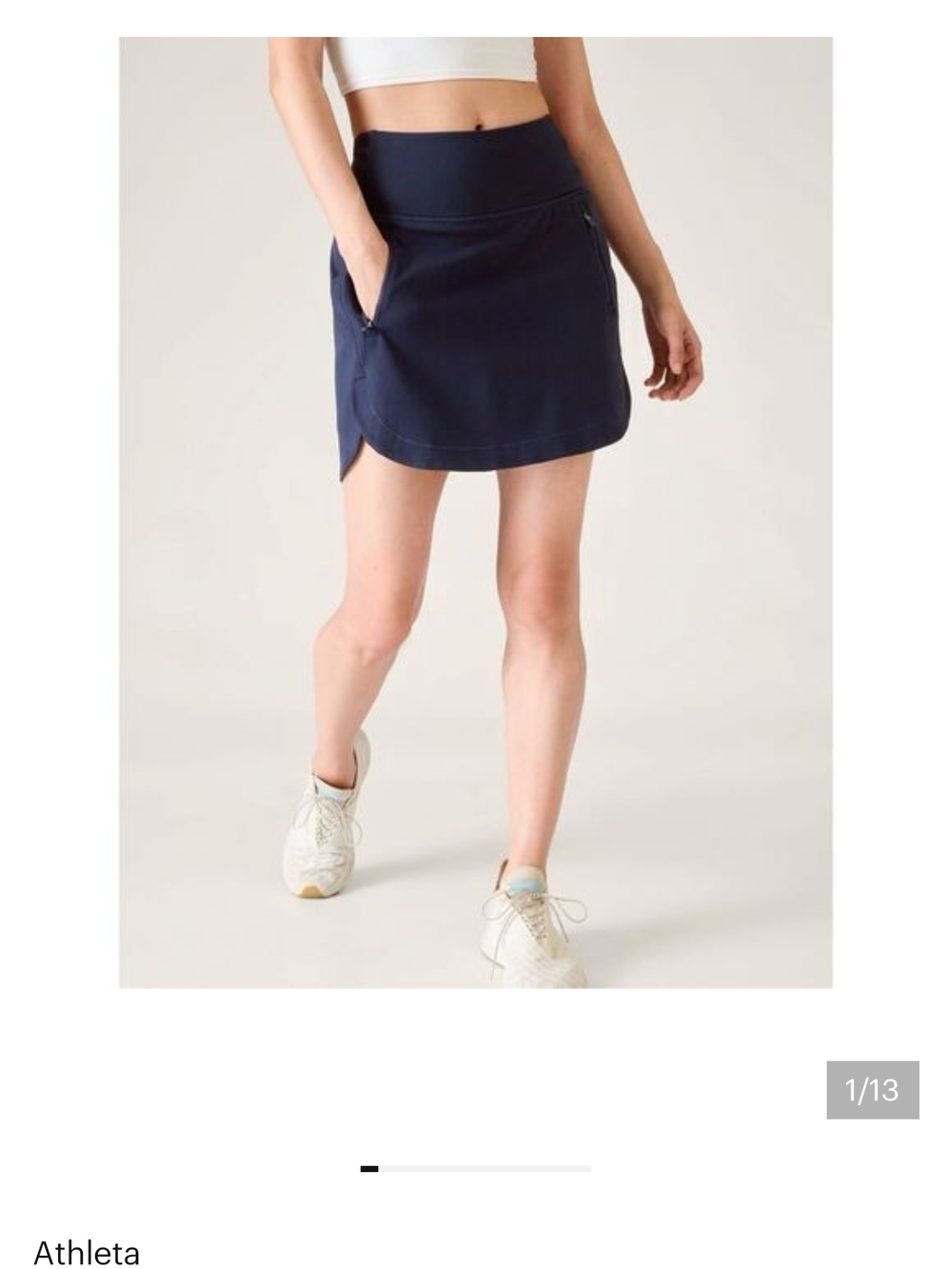 Athleta Fairway Golf Skort 16" Navy Active Skort